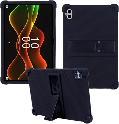 حافظة لجهاز Boost Celero 5G Tablet مقاس 10.95 بوصة، غطاء حامل قابل للتعديل من السيليكون الناعم المناسب للأطفال لجهاز Celero 5G Tab Tough Tablet (وردي) in Kuwait