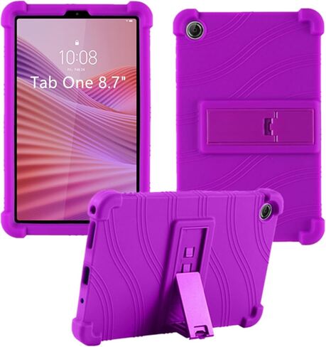 حافظة لجهاز Lenovo Tab One 8.7 بوصة تابلت 2025 (TB305FU)، غطاء حامل قابل للتعديل من السيليكون الناعم المناسب للأطفال لجهاز Lenovo Tab K9 Tablet 8.7 بوصة (أسود) in Kuwait