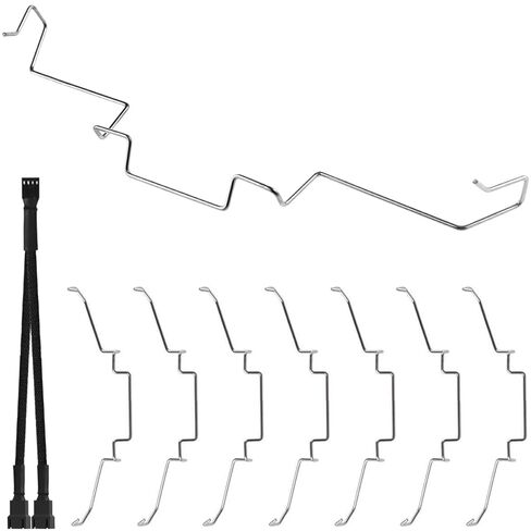 12cm CPU Radiator Cooling Clip PC Fan Hook, 8 Pcs, Silver, Elastic Steel Metal, ON-OFF Switch, IP65 Rated in Saudi Arabia