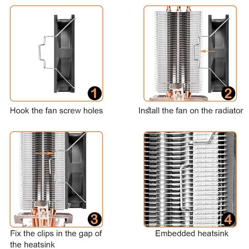 12cm CPU Radiator Cooling Clip PC Fan Hook, 8 Pcs, Silver, Elastic Steel Metal, ON-OFF Switch, IP65 Rated in Saudi Arabia