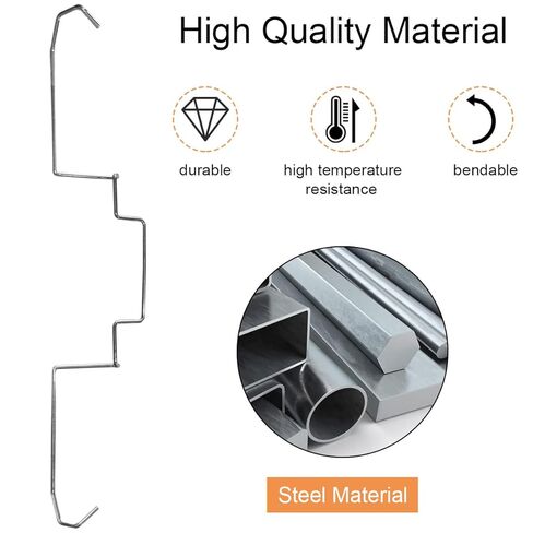 12cm CPU Radiator Cooling Clip PC Fan Hook, 8 Pcs, Silver, Elastic Steel Metal, ON-OFF Switch, IP65 Rated in Saudi Arabia