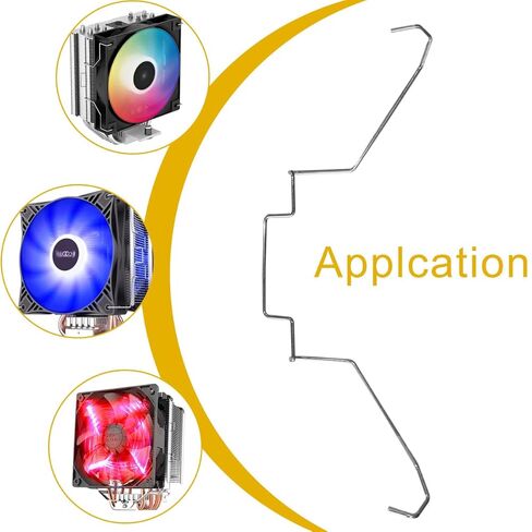 12cm CPU Radiator Cooling Clip PC Fan Hook, 8 Pcs, Silver, Elastic Steel Metal, ON-OFF Switch, IP65 Rated in Saudi Arabia
