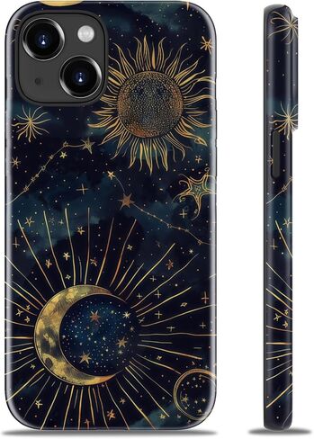 MERRO for iPhone 17 Pro Max Case - Wireless Charging Compatible - Dual-Layer Hard Shell & Silicone Cover - Protective Phone Case with Cute Wildflower Designs for Women - Whimsical Collage in Saudi Arabia