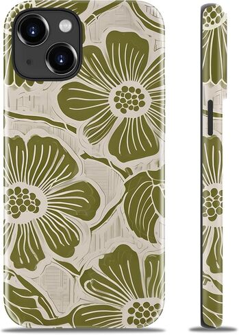 MERRO for iPhone 17 Pro Max Case - Wireless Charging Compatible - Dual-Layer Hard Shell & Silicone Cover - Protective Phone Case with Cute Wildflower Designs for Women - Whimsical Collage in Saudi Arabia