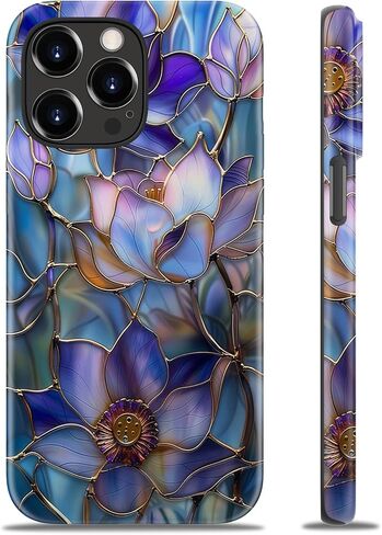 MERRO for iPhone 17 Pro Max Case - Wireless Charging Compatible - Dual-Layer Hard Shell & Silicone Cover - Protective Phone Case with Cute Wildflower Designs for Women - Whimsical Collage in Saudi Arabia