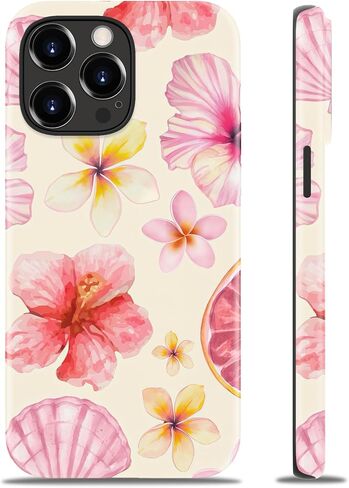 MERRO for iPhone 17 Pro Max Case - Wireless Charging Compatible - Dual-Layer Hard Shell & Silicone Cover - Protective Phone Case with Cute Wildflower Designs for Women - Whimsical Collage in Saudi Arabia