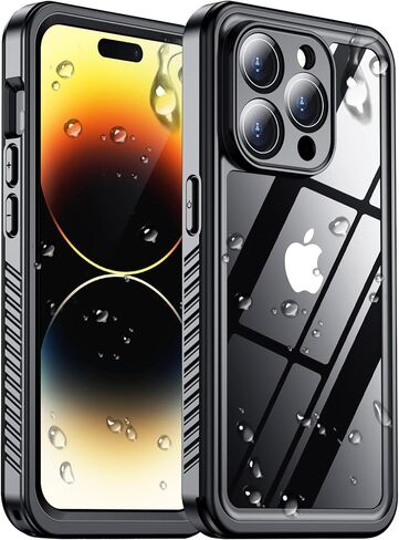 حافظة هاتف iPhone 15 Pro مصممة جديدة لعام 2025 مقاومة للماء، [مقاومة للصدمات من الدرجة العسكرية] [واقي كاميرا زجاجي وواقي شاشة مدمج] [IP68 تحت الماء] [مقاوم للغبار] [مقاوم للسقوط] حافظة هاتف كاملة مقاس 6.1 بوصة in Kuwait