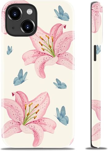 MERRO for iPhone 17 Pro Max Case - Wireless Charging Compatible - Dual-Layer Hard Shell & Silicone Cover - Protective Phone Case with Cute Wildflower Designs for Women - Whimsical Collage in Saudi Arabia