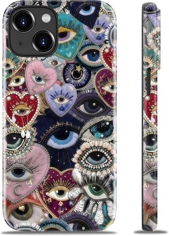 MERRO for iPhone 17 Pro Max Case - Wireless Charging Compatible - Dual-Layer Hard Shell & Silicone Cover - Protective Phone Case with Cute Wildflower Designs for Women - Whimsical Collage in Saudi Arabia