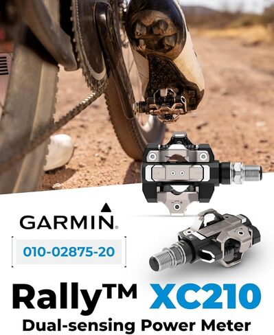 دواسات عداد الطاقة مزدوجة الاستشعار من Garmin Rally XC210 - للطرق الوعرة، متوافقة مع Shimano SPD Cleat، وقت ركوب قابل لإعادة الشحن لمدة 90 ساعة، مقاييس ديناميكيات ركوب الدراجات مع حزمة PowerBank يمكن ارتداؤها 4U in Kuwait