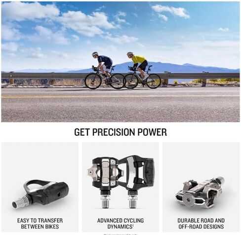 دواسات عداد الطاقة مزدوجة الاستشعار من Garmin Rally XC210 - للطرق الوعرة، متوافقة مع Shimano SPD Cleat، وقت ركوب قابل لإعادة الشحن لمدة 90 ساعة، مقاييس ديناميكيات ركوب الدراجات مع حزمة PowerBank يمكن ارتداؤها 4U in Kuwait