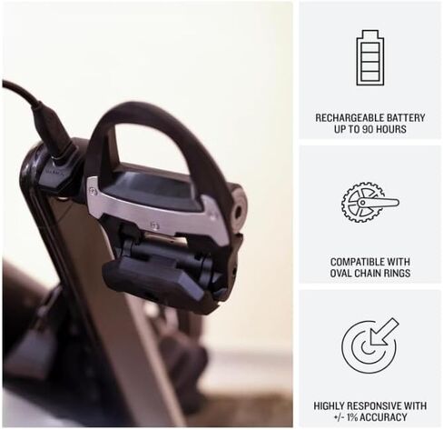دواسات عداد الطاقة مزدوجة الاستشعار من Garmin Rally XC210 - للطرق الوعرة، متوافقة مع Shimano SPD Cleat، وقت ركوب قابل لإعادة الشحن لمدة 90 ساعة، مقاييس ديناميكيات ركوب الدراجات مع حزمة PowerBank يمكن ارتداؤها 4U in Kuwait