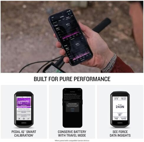 دواسات عداد الطاقة مزدوجة الاستشعار من Garmin Rally XC210 - للطرق الوعرة، متوافقة مع Shimano SPD Cleat، وقت ركوب قابل لإعادة الشحن لمدة 90 ساعة، مقاييس ديناميكيات ركوب الدراجات مع حزمة PowerBank يمكن ارتداؤها 4U in Kuwait