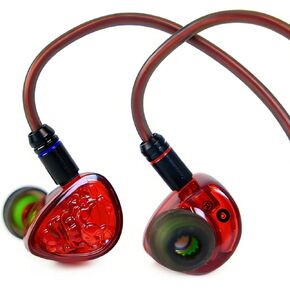 شاشة الأذن TANGZU Wan'er S.G II Red Lion داخل الأذن، سماعات IEM للألعاب، سماعات أذن سلكية HiFi مع منظم سماعات الرأس من السيليكون، أطراف أذن Tang Sancai واسعة التجويف، أطراف أذن سونيك (أحمر، 3.5 مم) in Kuwait