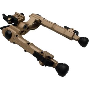 Accu-Tac WB-4 Bipod، حامل السكك الحديدية Quick Detach 1913 Pic، FDE/Tan، تصميم جسم عريض، أرجل قابلة للتعديل بأربعة مواضع، ألومنيوم خفيف الوزن للطائرات (TWBB-0400) in Kuwait