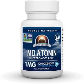 Source Naturals Melatonin 1 mg - 100 Peppermint Flavored Lozenges in Saudi Arabia