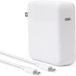 شاحن USB C سريع الشحن بقدرة 87 واط، بديل لمحول طاقة الكمبيوتر المحمول مقاس 13/14/15 بوصة لجهاز Mac Pro بعد عام 2016، لجهاز Mac Book Air بعد عام 2018، مزود سلك طاقة USB C إلى C in Kuwait