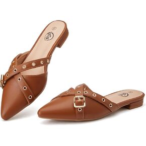 Trary Mules for Women Flats Comfortable, Bow Pointed Toe Womens Mules, Flats Mules Shoes for Women, Cute Mule Women's Mules & Clogs, Slip On Womens Mules Flats, Backless Loafers Mule Shoes for Women in Saudi Arabia