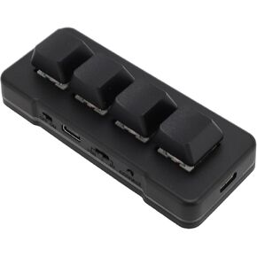 لوحة مفاتيح ميكانيكية صغيرة بأربعة مفاتيح للألعاب، RGB Blue Switch 4 مفاتيح لوحة مفاتيح USB ماكرو، 2.4G لوحة مفاتيح صغيرة قابلة للبرمجة بيد واحدة in Kuwait