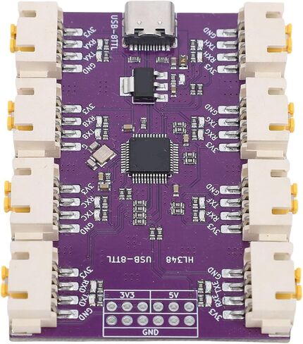 PUSOKEI USB to 8 Channel TTL Serial Module, 6Mbps High Speed CH348 Chip USB Type C to TTL Serial Converter Adapter, with RTS DTR Control Pins, for Wins OS X in Saudi Arabia