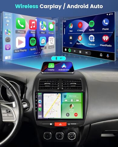 ستيريو سيارة 4+64 جيجا لسيارة Mitsubishi Outlander Sport 2011-2017/لشركة Mitsubishi ASX 2013-2015 (شاشة كبيرة مع شاشة كبيرة) - شاشة لمس عالية الدقة 10 بوصة مع تشغيل لاسلكي/Android Auto/32 EQ DSP/WiFi/GPS/SWC/كاميرا احتياطية in Saudi Arabia
