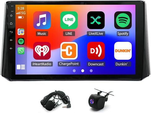 4+64GB 10 Inch Car Stereo Upgrade for Toyota Corolla 12 2018-2021 Android 14 Double Din Touch Screen Radio Head Unit Replacement with Wireless CarPlay Android Auto Bluetooth GPS/FM/WiFi/SWC/Camera in Saudi Arabia