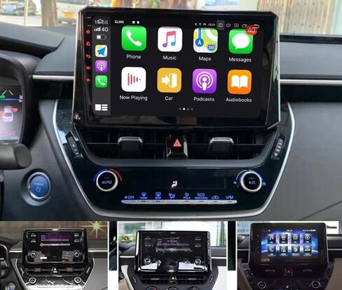 4+64GB 10 Inch Car Stereo Upgrade for Toyota Corolla 12 2018-2021 Android 14 Double Din Touch Screen Radio Head Unit Replacement with Wireless CarPlay Android Auto Bluetooth GPS/FM/WiFi/SWC/Camera in Saudi Arabia