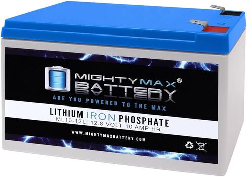 بطارية مايتي ماكس 12 فولت 10 أمبير، بطارية ليثيوم بديلة لـ HR-1234W-F2 in Kuwait