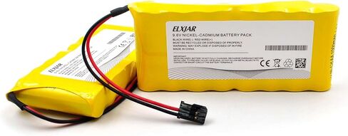 (2-Pack) Rechargeable Battery Pack 9.6V 1000mAh Ni-CD AA Flat Type for Futaba Transmitter | 8-Cell Ni-Cd Futaba Plug | RC Model Compatible (9.6V 1000mAh SideBySide) in Saudi Arabia
