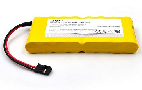 (2-Pack) Rechargeable Battery Pack 9.6V 1000mAh Ni-CD AA Flat Type for Futaba Transmitter | 8-Cell Ni-Cd Futaba Plug | RC Model Compatible (9.6V 1000mAh SideBySide) in Saudi Arabia