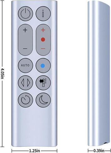 PZL Replacement Remote Control for Dyson HP4A HP4B Hot + Cool Pure Purifier Fan Heater (Silver) in Saudi Arabia