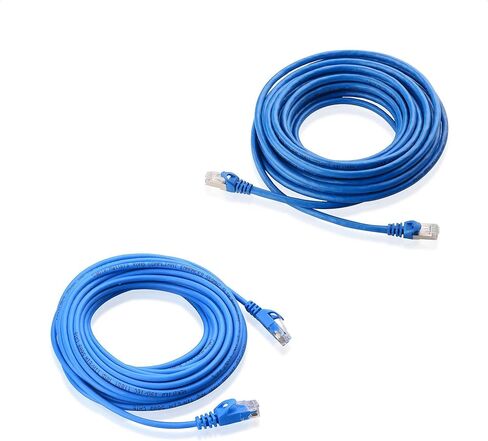 كابل Matters كابل إيثرنت محمي بطول 35 قدم Cat6A (SSTP، SFTP) باللون الأزرق وكابل إيثرنت رفيع للغاية Cat6 بطول 25 قدم in Saudi Arabia