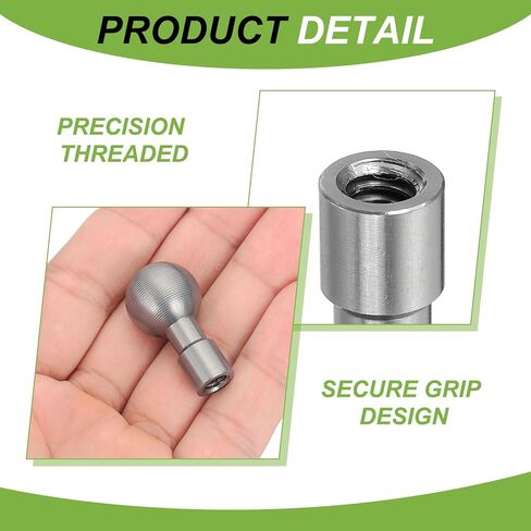 PATIKIL 0.67" Ball Mount Base Ball Adapter with Angled Bolt Head Adapter Stainless Steel for Action Camera Camcorder Compatible for Double Socket Arms Mount Motorcycles, Silver in Saudi Arabia