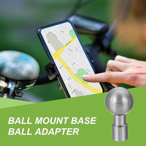 PATIKIL 0.67" Ball Mount Base Ball Adapter with Angled Bolt Head Adapter Stainless Steel for Action Camera Camcorder Compatible for Double Socket Arms Mount Motorcycles, Silver in Saudi Arabia