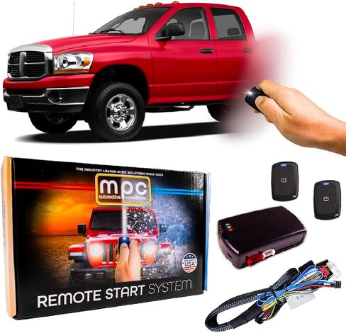 MPC Complete 1-Button Remote Start Kit Compatible with Dodge Ram 2500 2008 - T-Harness Firmware Preloaded in Saudi Arabia