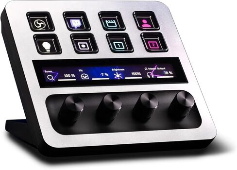 MightySkins Glossy Glitter Skin Compatible with Elgato Stream Deck + Solid White | Protective, Durable High-Gloss Glitter Finish | Easy to Apply | Made in The USA in Saudi Arabia
