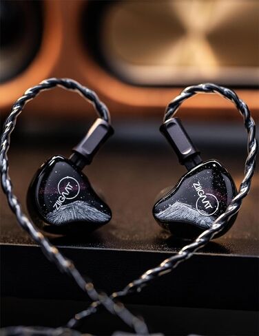 Linsoul ZiiGaat Crescent in Ear Monitor, Premium 2DD+2BA Hybrid IEM Earphone, Isobaric Bass, Vintage Analog Sound, 3D-Printed Resin Shell, with Detachable IEM Cable for Musicians/Studio in Saudi Arabia