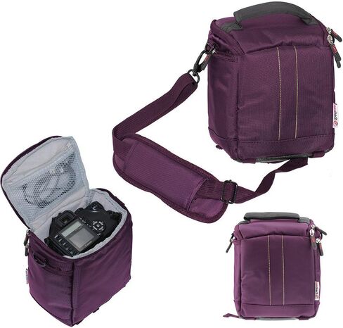 Navitech Purple Camera Case Shoulder Bag Compatible With Nikon D3400 in Saudi Arabia