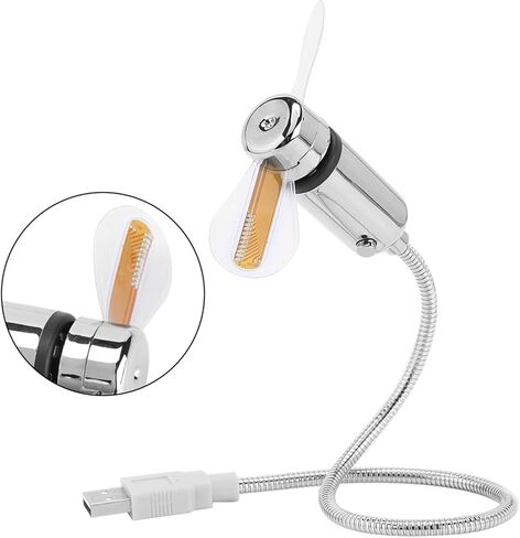 Drfeify Mini USB Fan with Programmable LED Display, Adjustable Neck, Easy to Use Software, Suitable for Laptop PC Users in Saudi Arabia