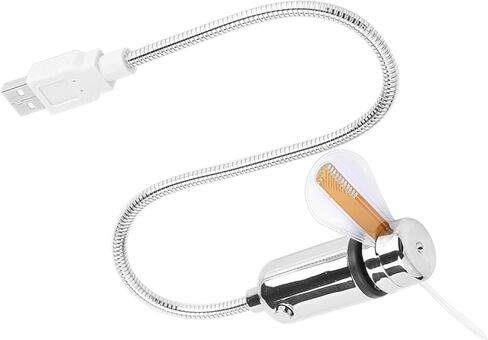 Drfeify Mini USB Fan with Programmable LED Display, Adjustable Neck, Easy to Use Software, Suitable for Laptop PC Users in Saudi Arabia