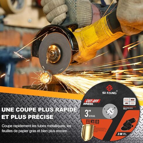 25Pack 3 inch Cut Off Wheels 3/8'' Arbor Cutting Disc Cutting All Ferrous Metals and Stainless Steel for Angle Die Grinder in Saudi Arabia