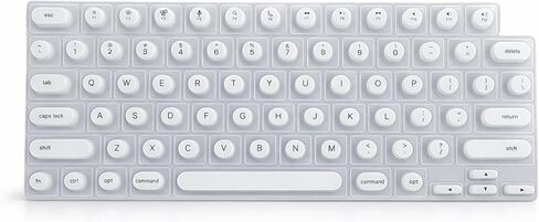 Denash Keyboard Cover Protector,Desktop PC Silicone Long Nail Keyboard Cover for OS 14 16 Air 13 15 2021 to 2024,Cylindrical Keyboard Skin for Long Nails Typing in Kuwait
