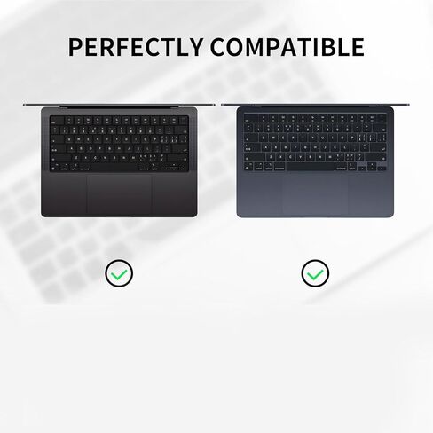 Denash Keyboard Cover Protector,Desktop PC Silicone Long Nail Keyboard Cover for OS 14 16 Air 13 15 2021 to 2024,Cylindrical Keyboard Skin for Long Nails Typing in Kuwait