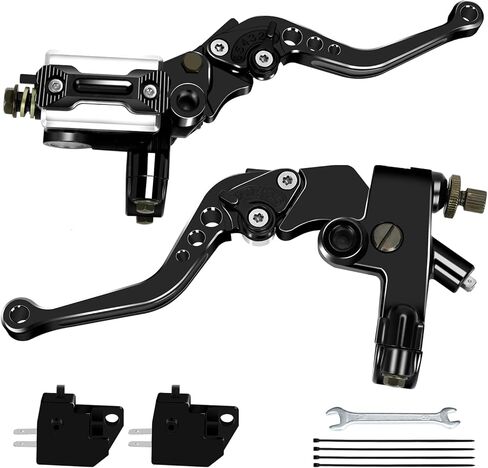 SHIQlNHA CNC مجموعة القابض ورافعة الفرامل للدراجة النارية متوافقة مع 110cc 125cc 150cc 250cc Hawk 250 DLX X-PRO Apollo CRF230F KLX300 250R Lifan KPX 250 Pit Dirt Bike Parts مع أسطوانة الفرامل الرئيسية in Kuwait