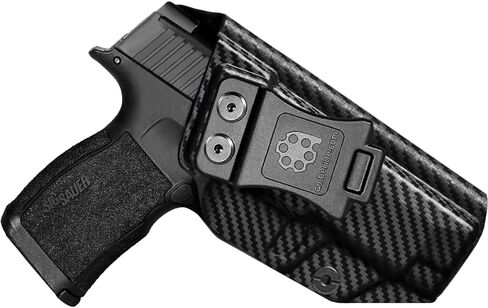 Amberide Sig P365XL IWB الحافظة، Kydex-Boltaron داخل حزام الخصر المناسب Sig P365 XL مسدس 9 مم، تصميم نحيف منخفض الطباعة، احتفاظ سلس بالسحب السريع، تغطية الزناد الكاملة، 0-30 درجة تعديل غير قادر in Kuwait