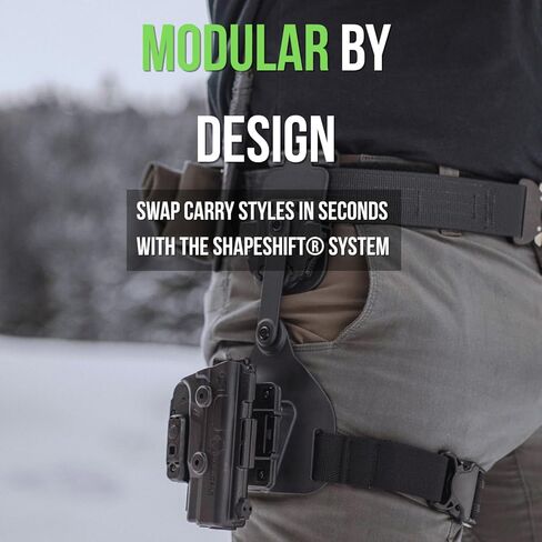 Alien Gear ShapeShift Drop Leg Holster - Precision Fit, Easy Adjustment, Ultimate Comfort, Thigh Holster for Men & Women, Range and Tactical Applications, Versatile Carry Options, Made in USA in Saudi Arabia