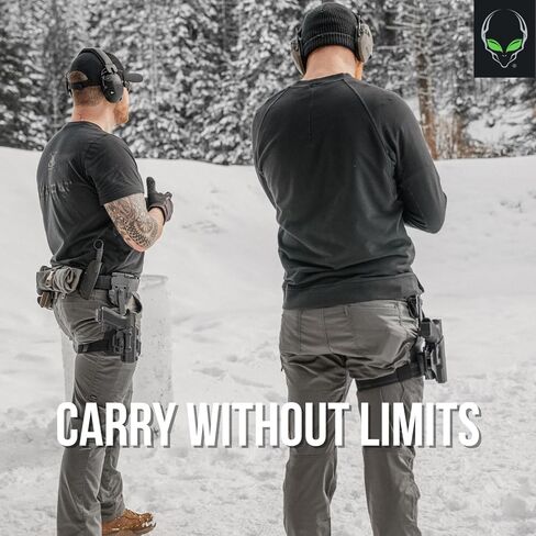 Alien Gear ShapeShift Drop Leg Holster - Precision Fit, Easy Adjustment, Ultimate Comfort, Thigh Holster for Men & Women, Range and Tactical Applications, Versatile Carry Options, Made in USA in Saudi Arabia