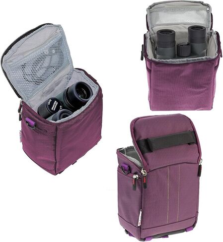 Navitech Purple Water Resistant Binocular Binoculars Bag Case Compatible With Nikon Monarch HG Binoculars in Saudi Arabia