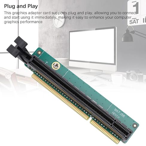 PCI E Riser Card PCI E 16X Graphics Card Adapter Adapter for Tiny6 Series with Plug and Play Wide Compatibility for P340 P350 M90Q P620 P1000 (with Back Plate) in Saudi Arabia