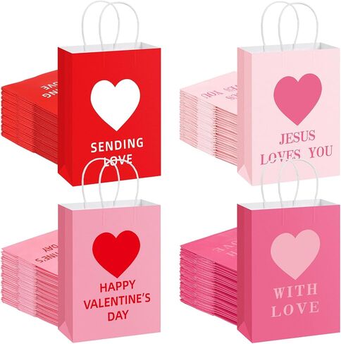Kolldenn 48 Pcs Snowman Paper Gift Bags with Handles Christmas Goodie Bags Bulk Cute Candy Treat Storage for Xmas Holiday Birthday Baby Shower Party Favor Supplies in Saudi Arabia